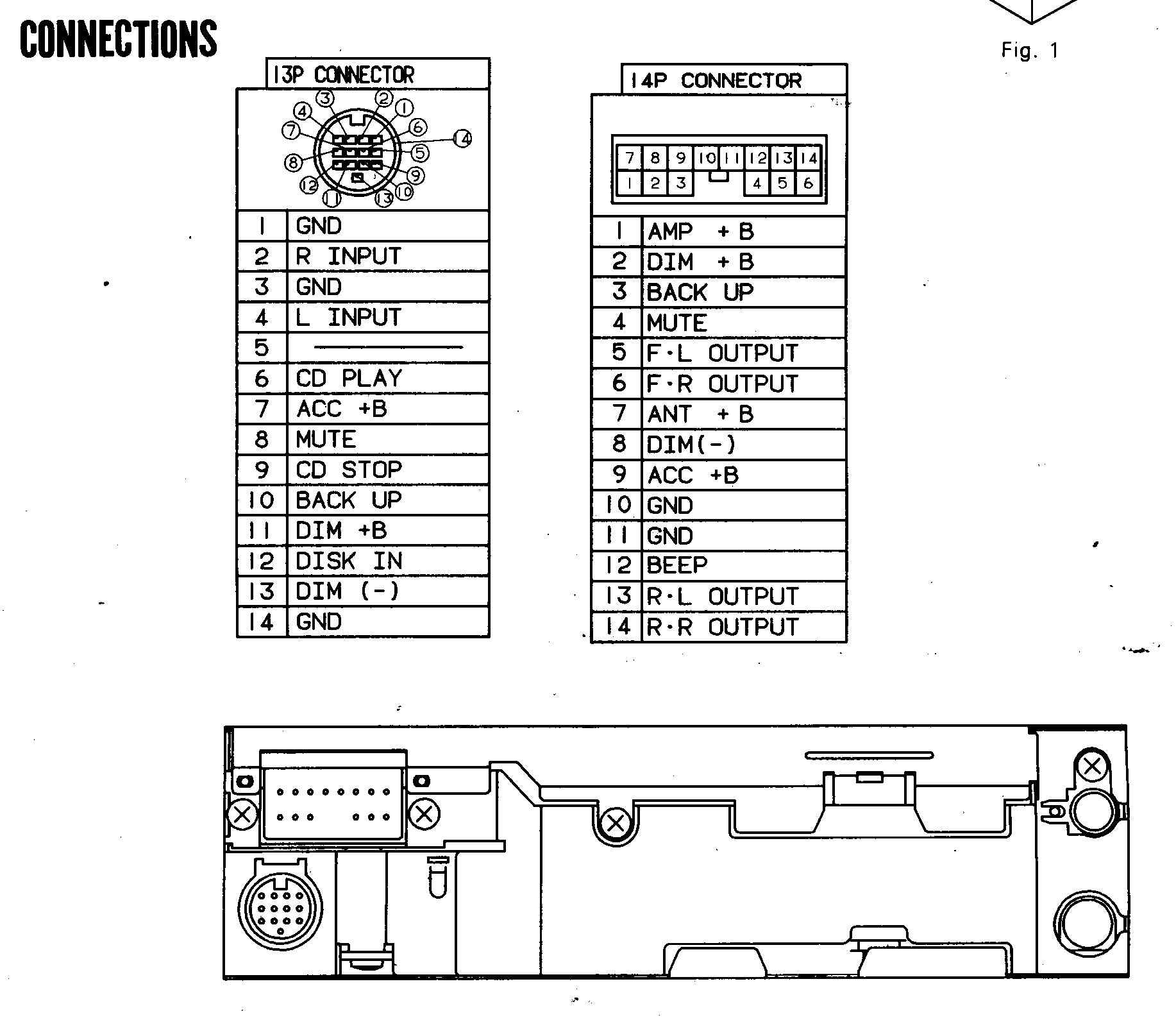 1990 Toyota radio wiring