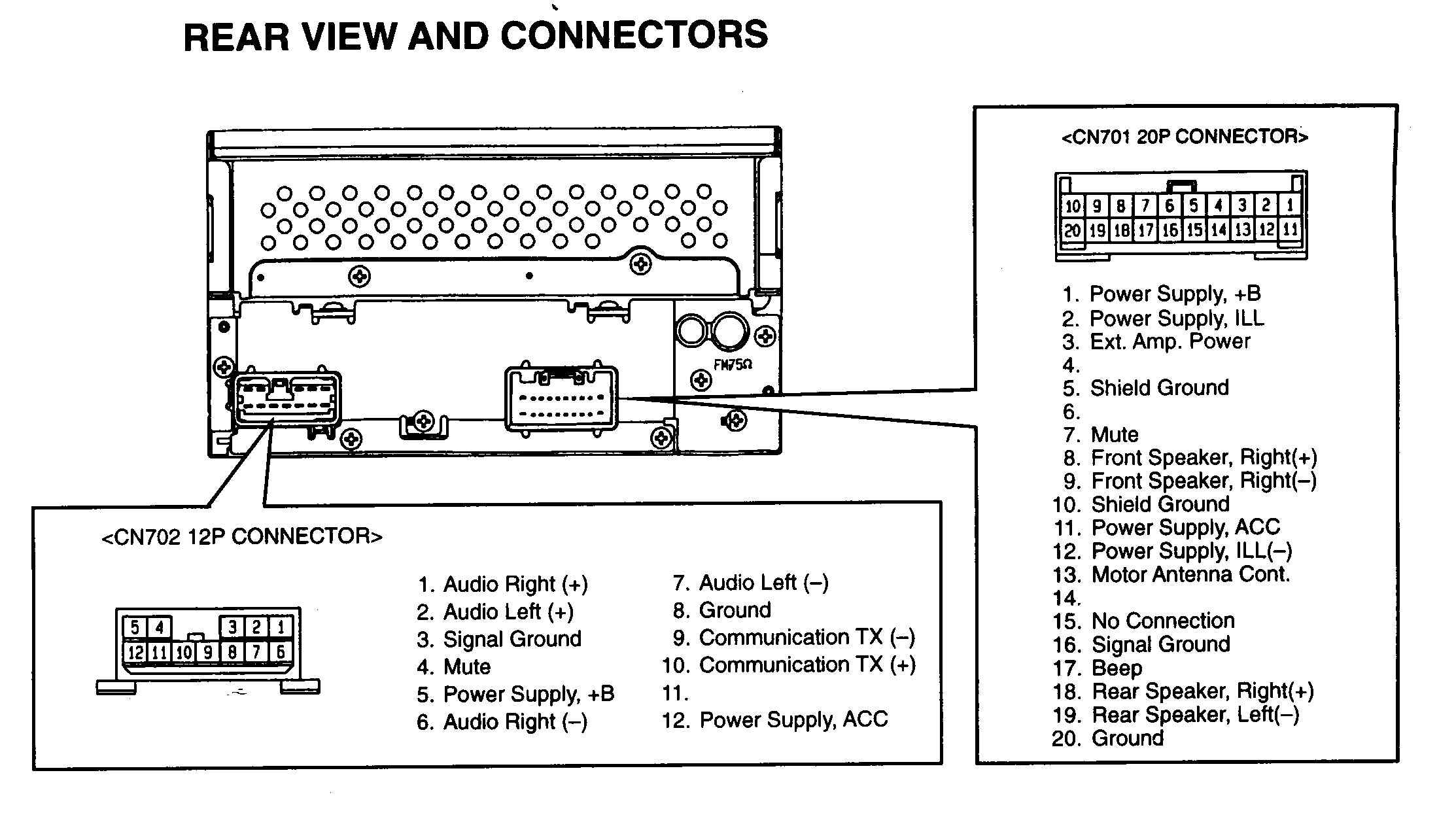 Car Audio Wire Diagram Codes Toyota - Factory Car Stereo Repair - Bose