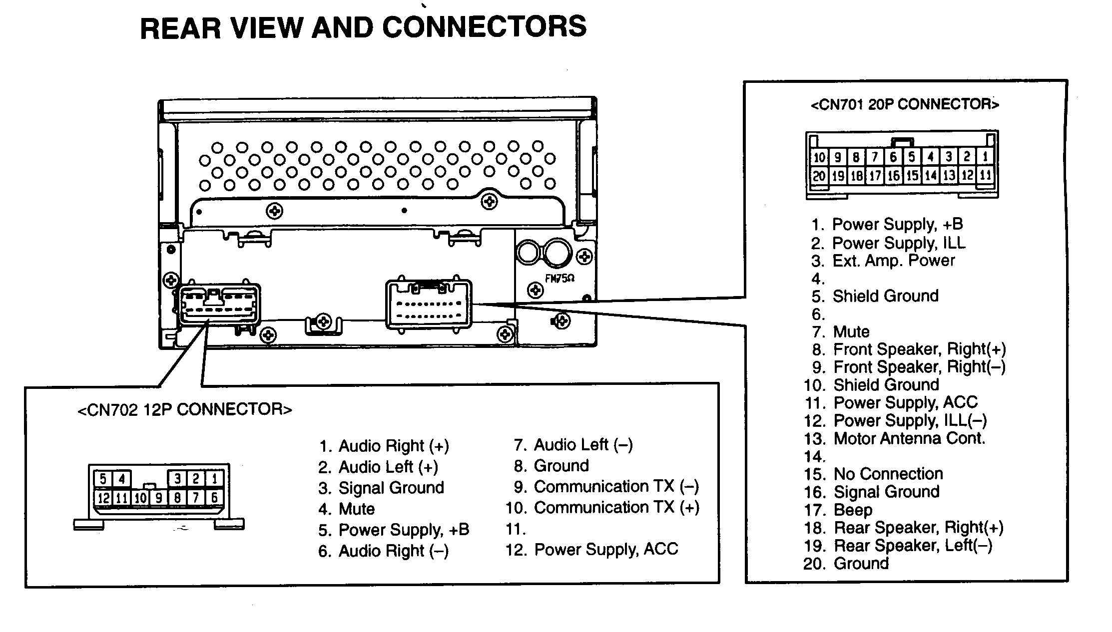 Toyota rav4 speaker wire color code